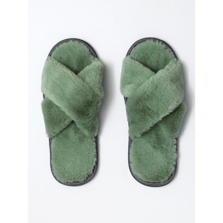 Slippers Women's cross open nose, size 39-41, emerald color-3