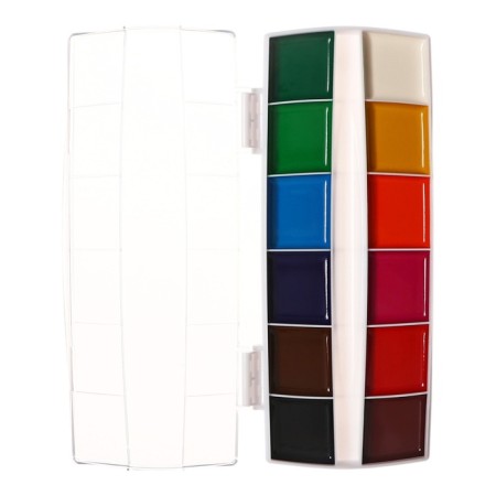 Watercolor 12 colors plastic, Erichkrause Art Spirit with enlarged cuvettes-3
