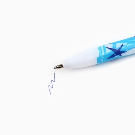 Pen Plastic with a cap "Best defender!", Blue pasta 0.5 mm-1