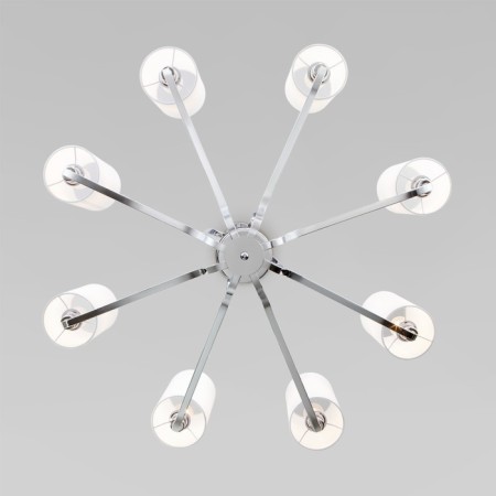 Suspended chandelier with lampshades Purezza, 40W, E14, 88.5x88.5 cm-3