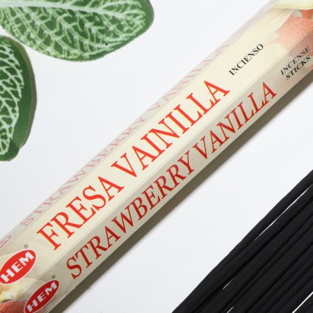 Incense hem "Vanilla Strawberry. Vanil and strawberries", 20 wands in packaging, hexagon-1