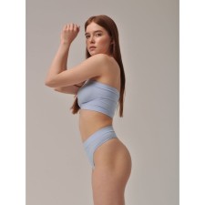 Трусы стринги женские с высокой посадкой String, размер 48-50, цвет небесный