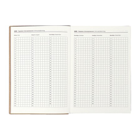 Dated 2025 diary, Escalada, A5+ 176 sheets, integral cover, artificial leather, foil embroidery, lies, block 80 g/m2, beige-9