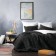 Software "Soft": a bedspread 160 x 220 cm, pillowcases 40 x 40 cm - 2 pcs, black