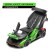 Metal machine "coupe", 1:24, doors, hood, trunk, inertia, green color are opened