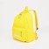 School backpack from textiles on lightning, 3 pockets, yellow color