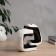 VAZ Coramics Table "Picasso" (manual painting) two halves, 18x22 cm, black and white