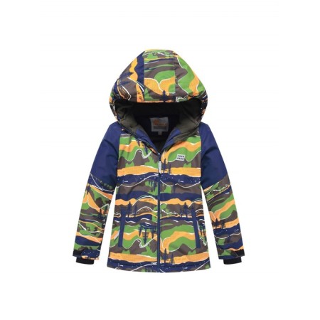 Ski costume for a boy, height 140 cm, yellow color-1