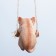 Suspended decor "kitten" 10x10x15cm red