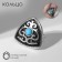 The ring of "ethnic" patterned triangle, the color of blue in black silver, dimensionless