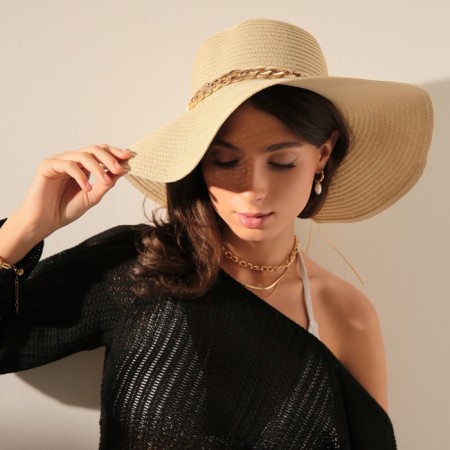 Women's hat Minaku, Milk color, rr 58