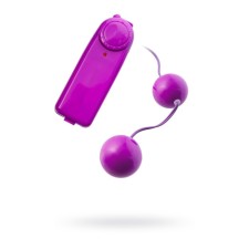 Vaginal balls with vibration Toyfa, ABS plastic, purple, 12.2 cm