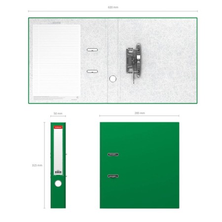 A4, 50 mm, Erichkrause Granite, collected, plastic pocket, green, 350 sheets folder, 350 sheets-2