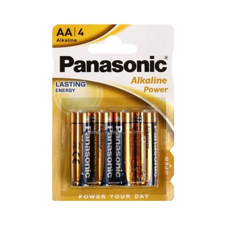 Battery Alkalin Panasonic Alkaline Power, AA, LR6-4BL, 1.5V, blister, 4 pcs.