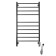 Domoterm electric heated towel rail "Medea" P10, 500x1000 mm, right, black matte