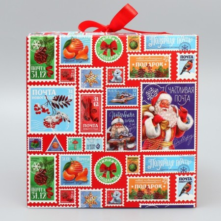 Folding box "New Year's Post 2024", 18 x 18 x 18 cm, New Year-3