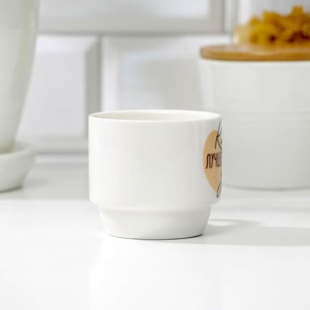 A set of mugs "Coffee best", 4 pcs, 150 ml, on a metal stand-2