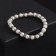 Bracelet Pearl "Bride" with rhinestones, ball No. 6, white color, d = 5.5 cm