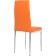 Stool on the metal frame DC2-001 Metal/Ecokozha, chrome/orange 41x45x96 cm