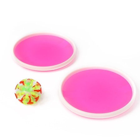 Velcro game, set: 2 plates, ball, mix color-6