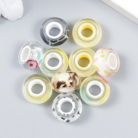 Busina for creativity plastic "Lill - Assorted" MIX 1.3x1.3x0.8 cm