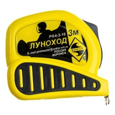Рулетка Энкор "Луноход" 11204, двусторонний зацеп, 3 м х 16 мм