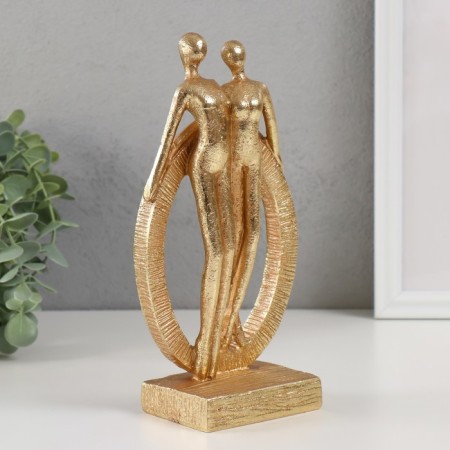Souvenir Polystone "Two: Unity" Gold 32x11.5x6.5 cm-1
