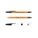 Ballic handle Erich Krause R-301 Orange Stick, node 0.7 mm, black ink, letter line 2000 meters, barcode on the handle