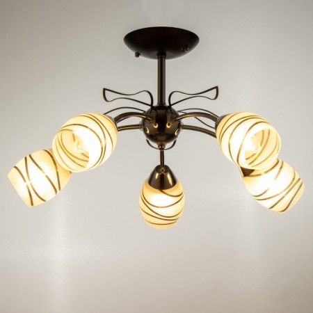 Svetogor chandelier "Music" 5x60W E27 Black/Chrome-1