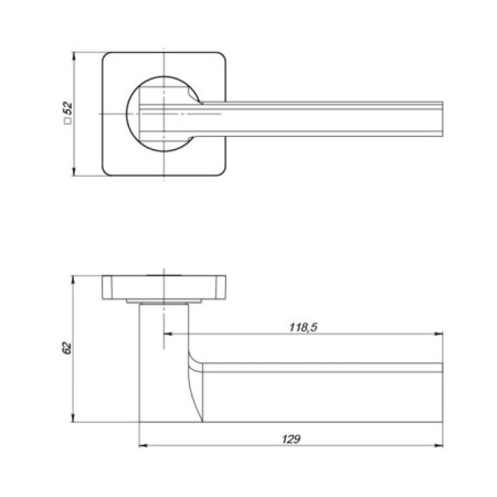 Separate handle Roto ZQ SN/CP-3, color matte nickel, chrome-1