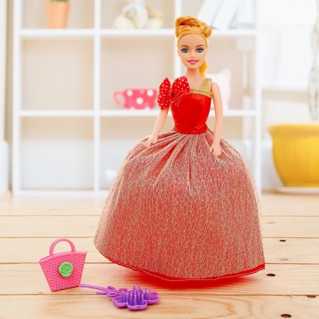 Doll-model "Yana" in a dress with accessories, mix-8