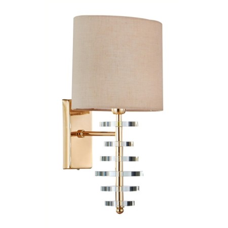 Bra Crystal Lux, Armando Gold 0181/401.2, E14, 1x60 W, 42x24 cm, gold color