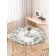 The tablecloth on the table “Eucalyptus branches”, round, oxford, elastic band, size 120x120 cm, diameter 75-100 cm