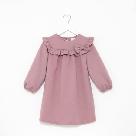 Платье для девочки с рюшей KAFTAN "Basic line", размер 34 (122-128), цвет сиреневый-6