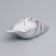 Candle "shell" in a candlestick of gypsum is small, 11.5x5.5x3.5 cm, silver