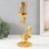 Summary metal, glass per 1 candle "Golden Flower" d = 4.7 cm 10.7x9.5x24.2 cm
