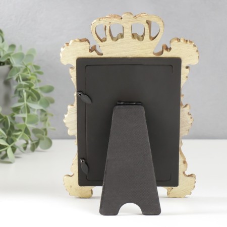 Photo frame Polystone 10x15 cm "Crown Emperor" gold 23x15 cm-3