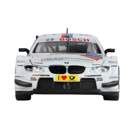 Metal machine BMW M3 DTM 1:32, inertia, light and sound effects, doors open, white color-5