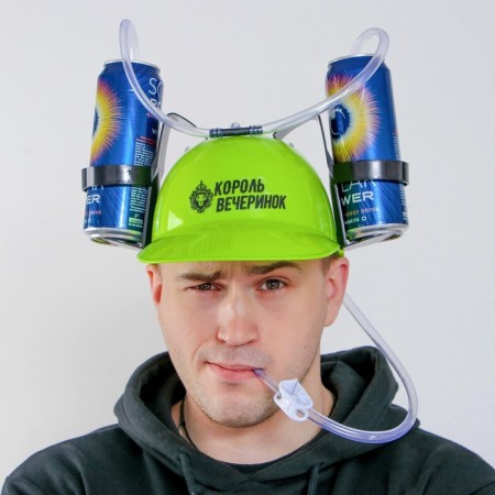 Helmet "King of parties", with holes for banks, mix-1