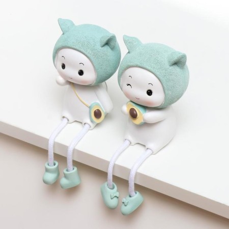 Polystone souvenir "Baby with avocado with long legs" set 2 pcs 22x7.5x6 cm-1