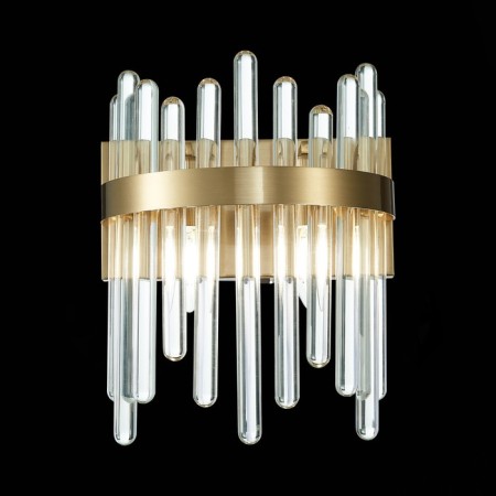 Sconces st. SL1167.301.02. Tellurio. 2x40 watts, E14, 16x31 cm, brass color-1