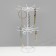 Turntable, 2 tiers of 6 hooks, 21.5 × 21.5 × 41 cm, white color