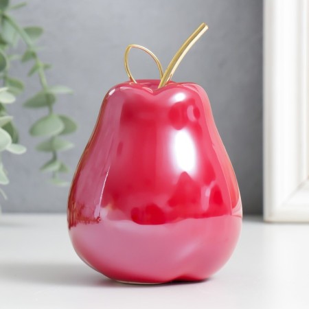 Souvenir ceramics, metal "pear pearl with a twig" mix 7.5x7.5x13.5 cm-1