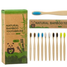 Bamboo denture hard, 10 pieces, mix of flowers
