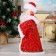 Santa Claus "Curly beard" moves, 37 cm, red