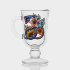 New Year's glass mug for mulled wine 