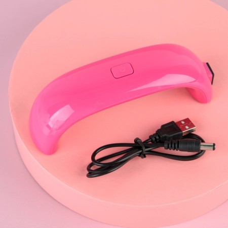 LED lamp for drying nails, 9 watts, usb, pink color