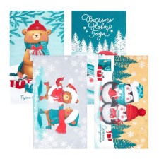 A set of kitchen towels of the Vonfire New Year's Dailers 35x60cm-4pcs, 100% HL
