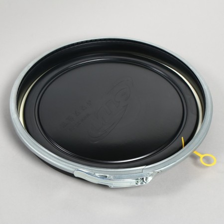 Food barrel, 127 l, with a lid, blue, Open top-5