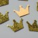 Decor for the creativity of the felt shine "Crown" gold 2.8x4 cm